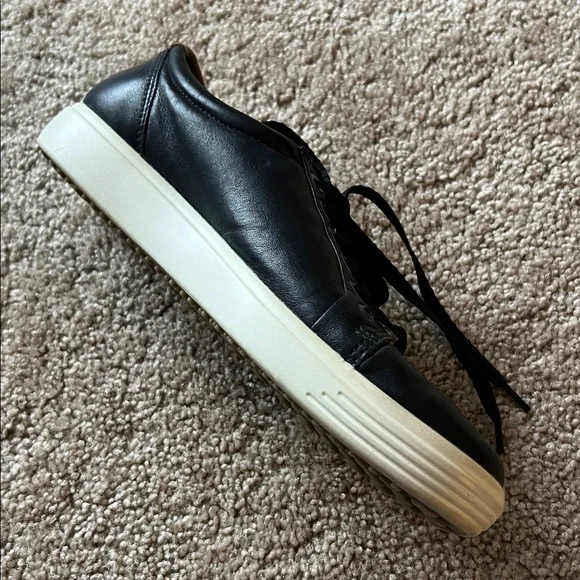 ECCO Soft 7 Women’s Black Leather Lace Up Sneakers Size 8 - Picture 6 of 16